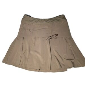Athleta Beige Pleated Skirt Skort with Pocket Tennis Golf Workout Womens Size 8